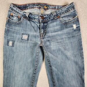 American Eagle Outfitters Boy Fit Jeans‎ Womens 8 (30x29) Blue Distressed Denim